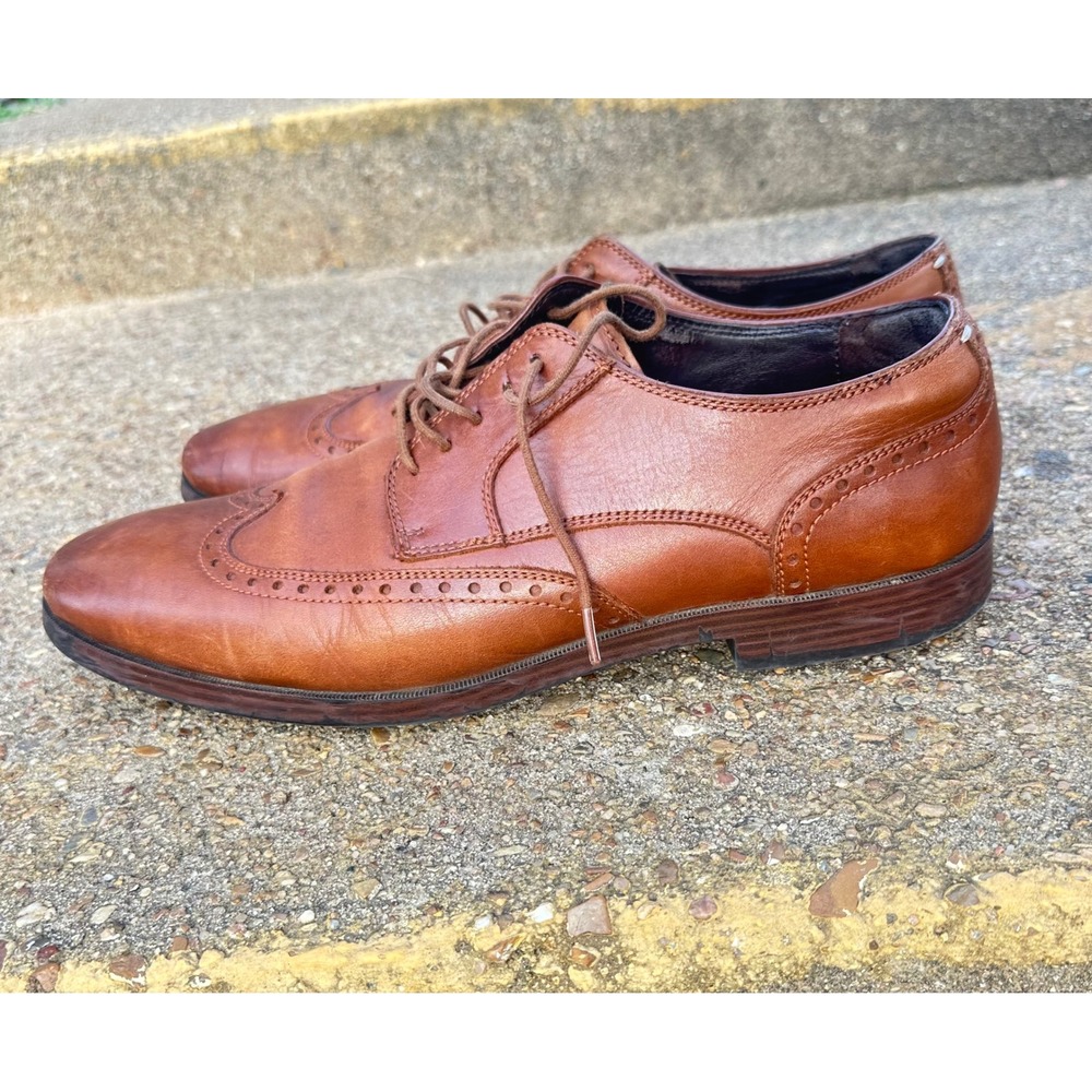 Cole Haan Men's Wingtip Oxford Shoes Size 12M Brown Leather Grand.OS